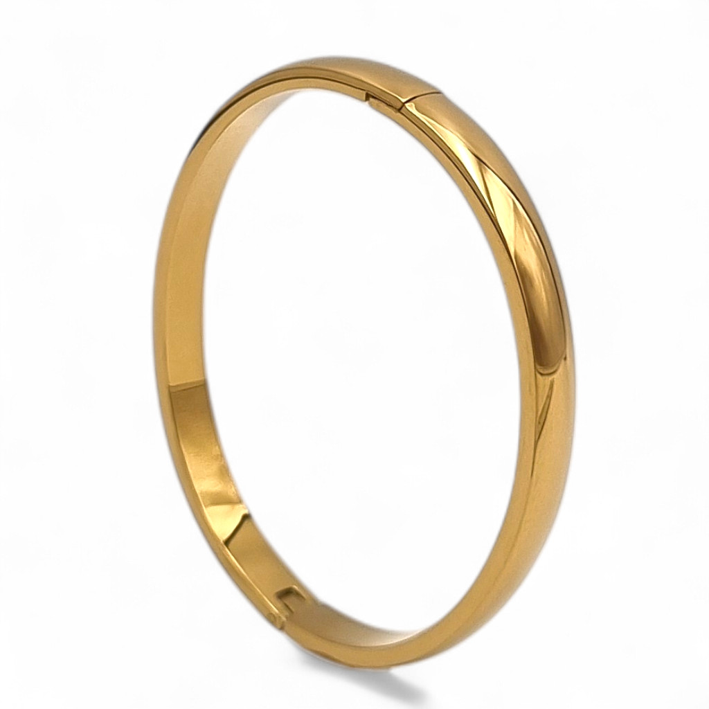 Gold Hinged Bangle - Zonnique Designs