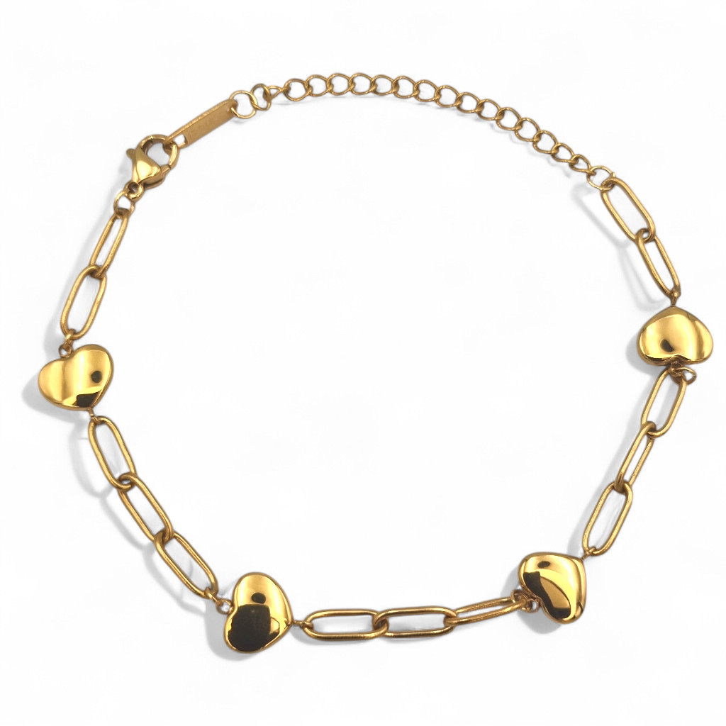 heart link chain bracelet heart link chain bracelet