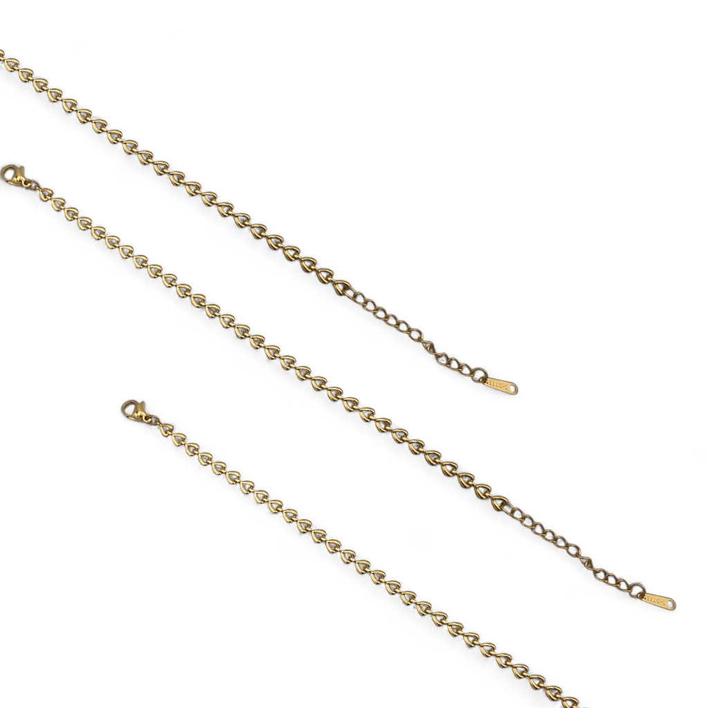 petite gold heart link bracelet petite gold heart link bracelet